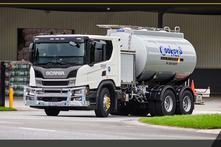 scania-p360-cookers-regional-delivery-truck Cookers Scania P 360 rigid truck configured for regional cooking oil deliveries.